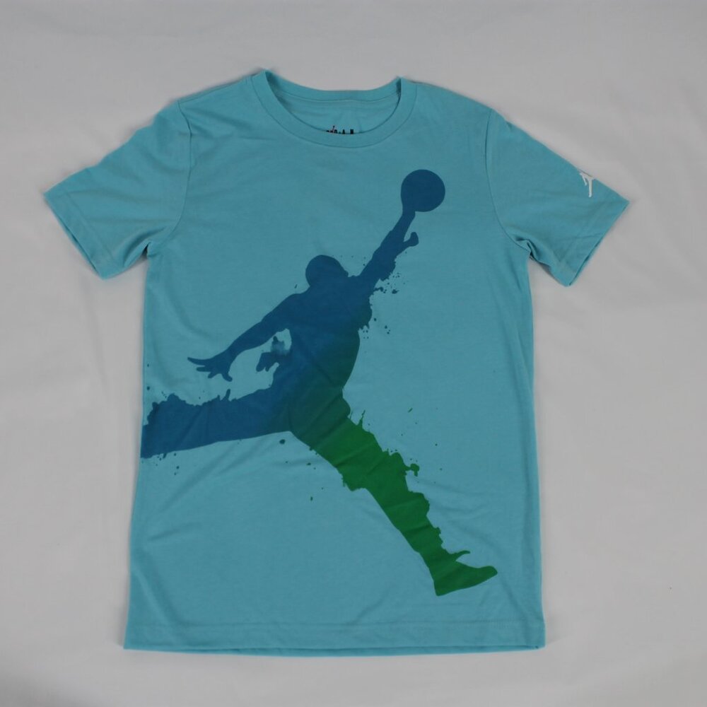 Jordan T-Shirts Blue Size M 10-12 YRS - [MT52]